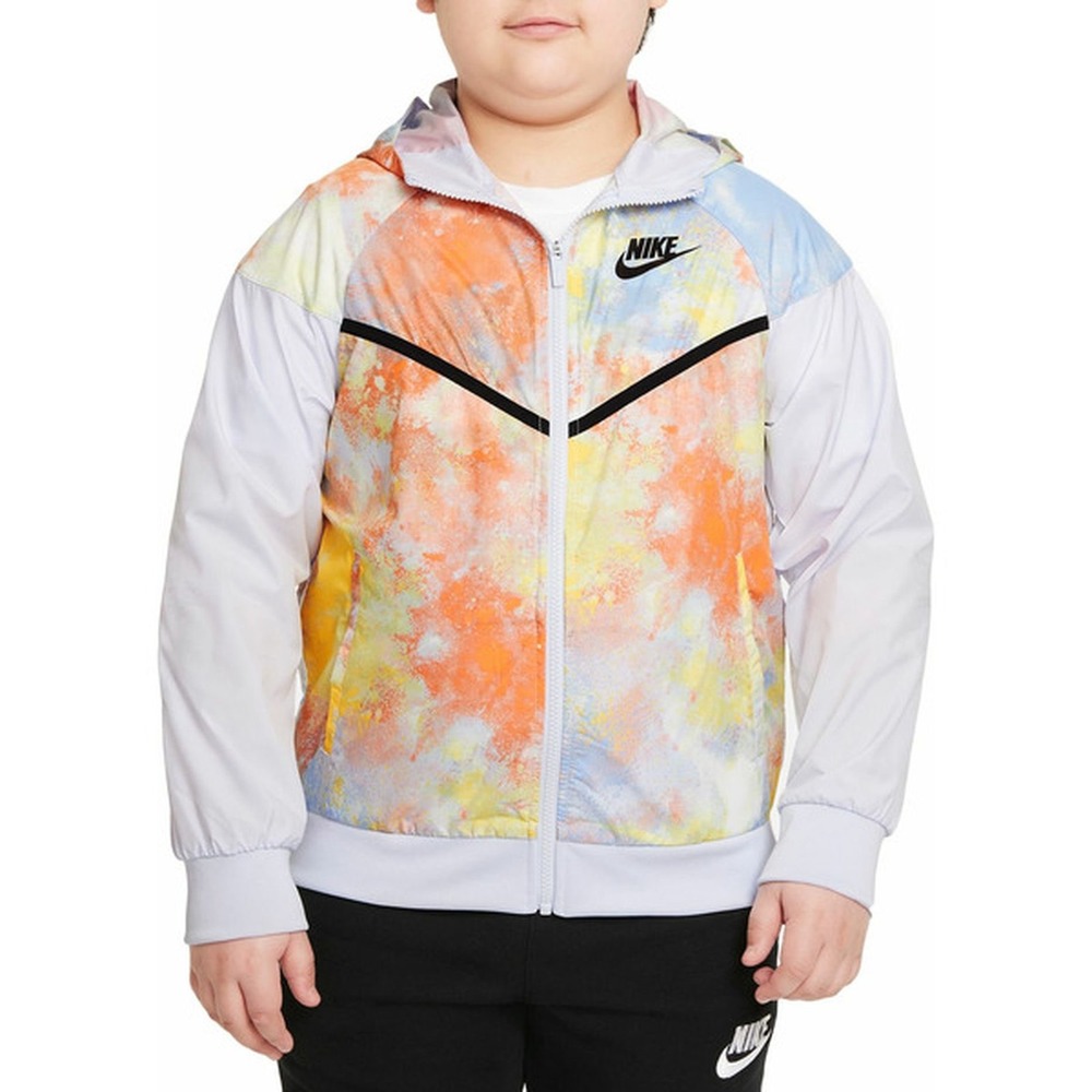 Nike Kids Windrunner Jacket, Tie Dye Medium Blue Orange Sportswear unisex sporty